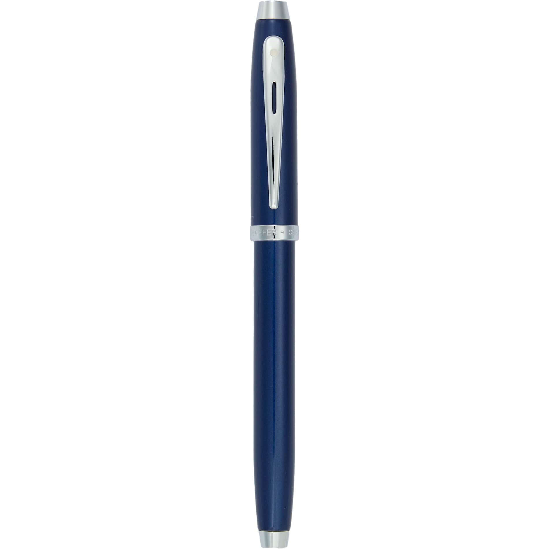 Rear View of Blue Sheaffer® 100 Glossy Lacquer Roller Ball plain
