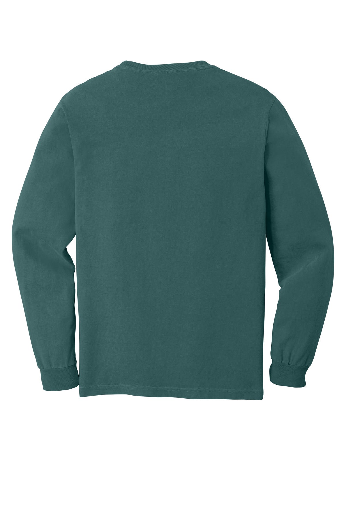 Rear View of Blue Spruce COMFORT COLORS Heavyweight Ring Spun Long Sleeve Tee. 6014