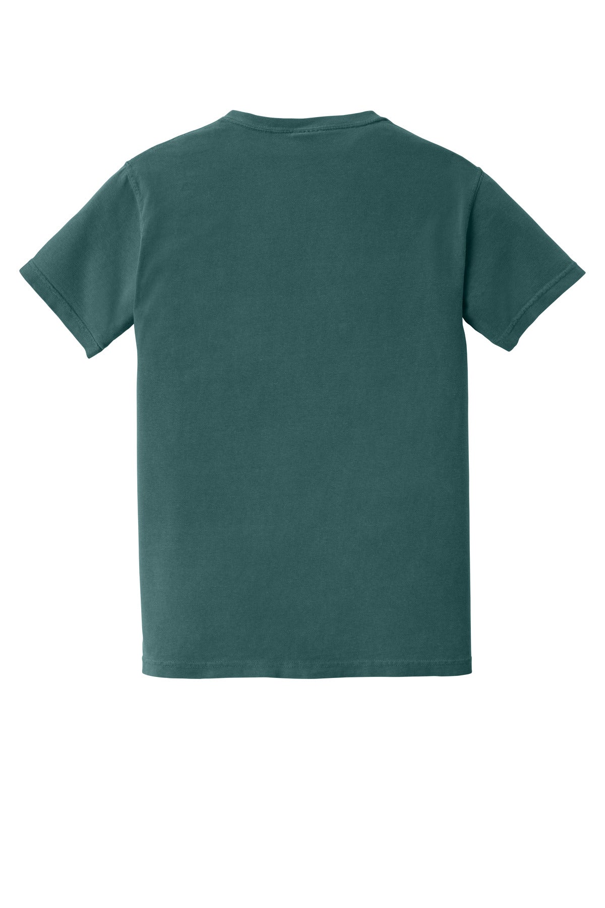 Rear View of Blue Spruce COMFORT COLORS Heavyweight Ring Spun Pocket Tee. 6030