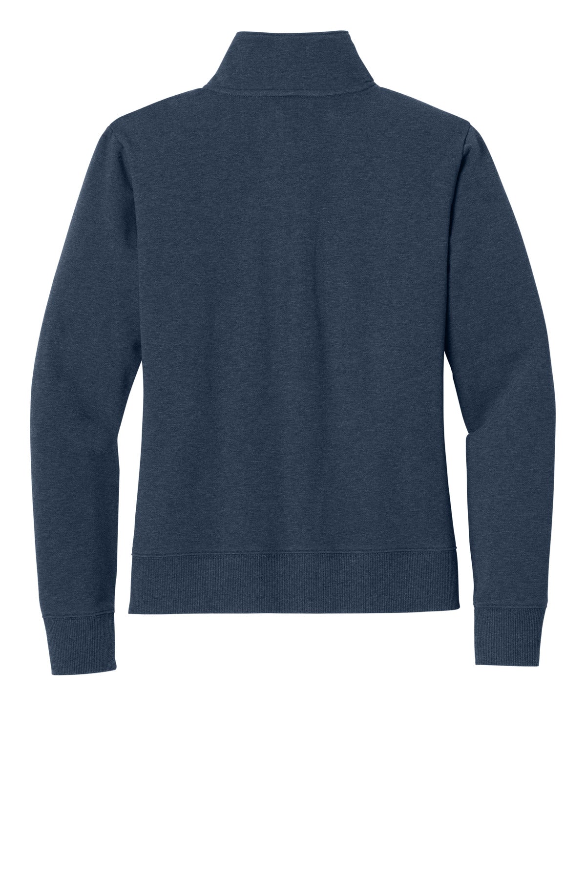 Rear View of BlueHthr TravisMathew Women's Ocean Villa 1/4-Zip TMA41428