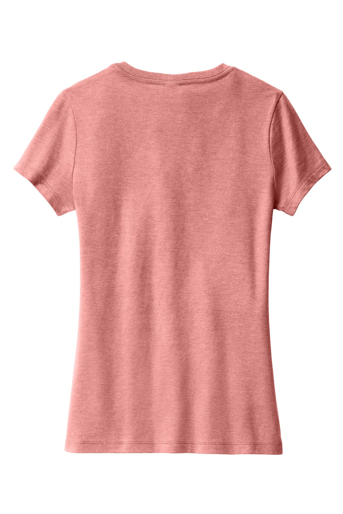 Rear View of BlustFrost District Women's Perfect Blend CVC V-Neck Tee. DM1190L