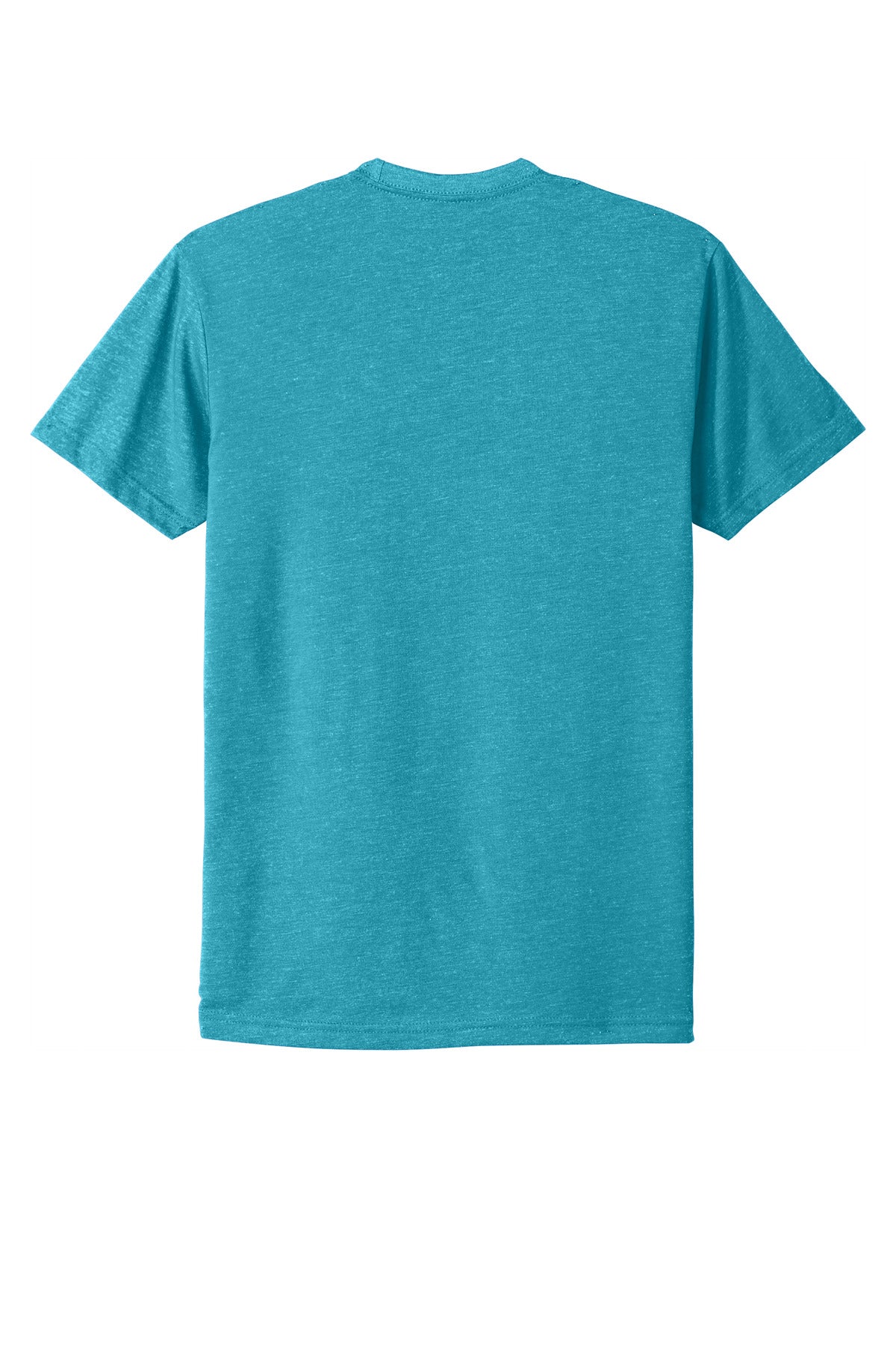 Rear View of BondiBlue Next Level Apparel Adult CVC Tee. NL6210
