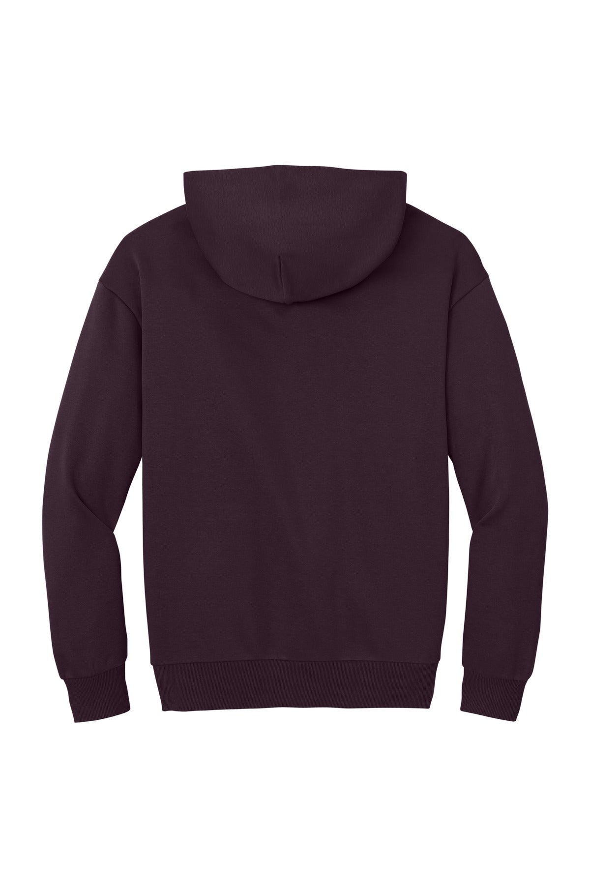 Rear View of Bordeaux District V.I.T. Heavyweight Fleece Hoodie DT6150