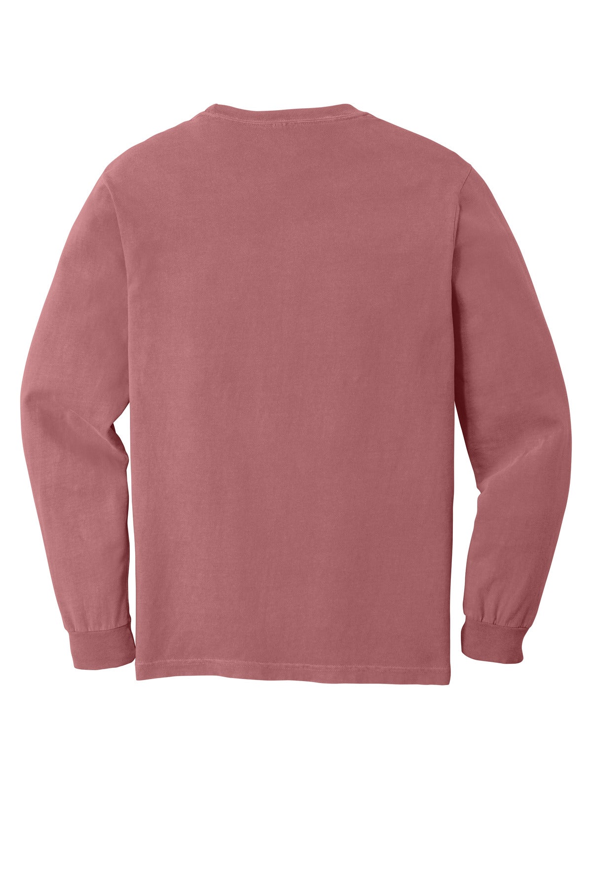 Rear View of Brick COMFORT COLORS Heavyweight Ring Spun Long Sleeve Tee. 6014