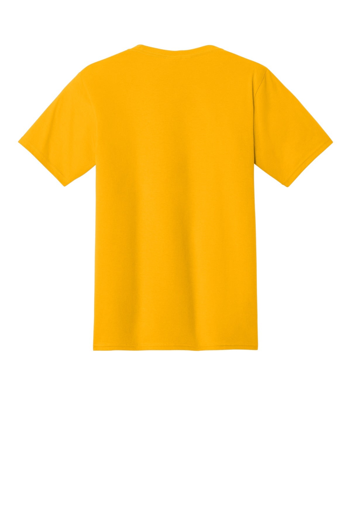 Rear View of Bright Gold Port & Co Fan Favorite Tee. PC450