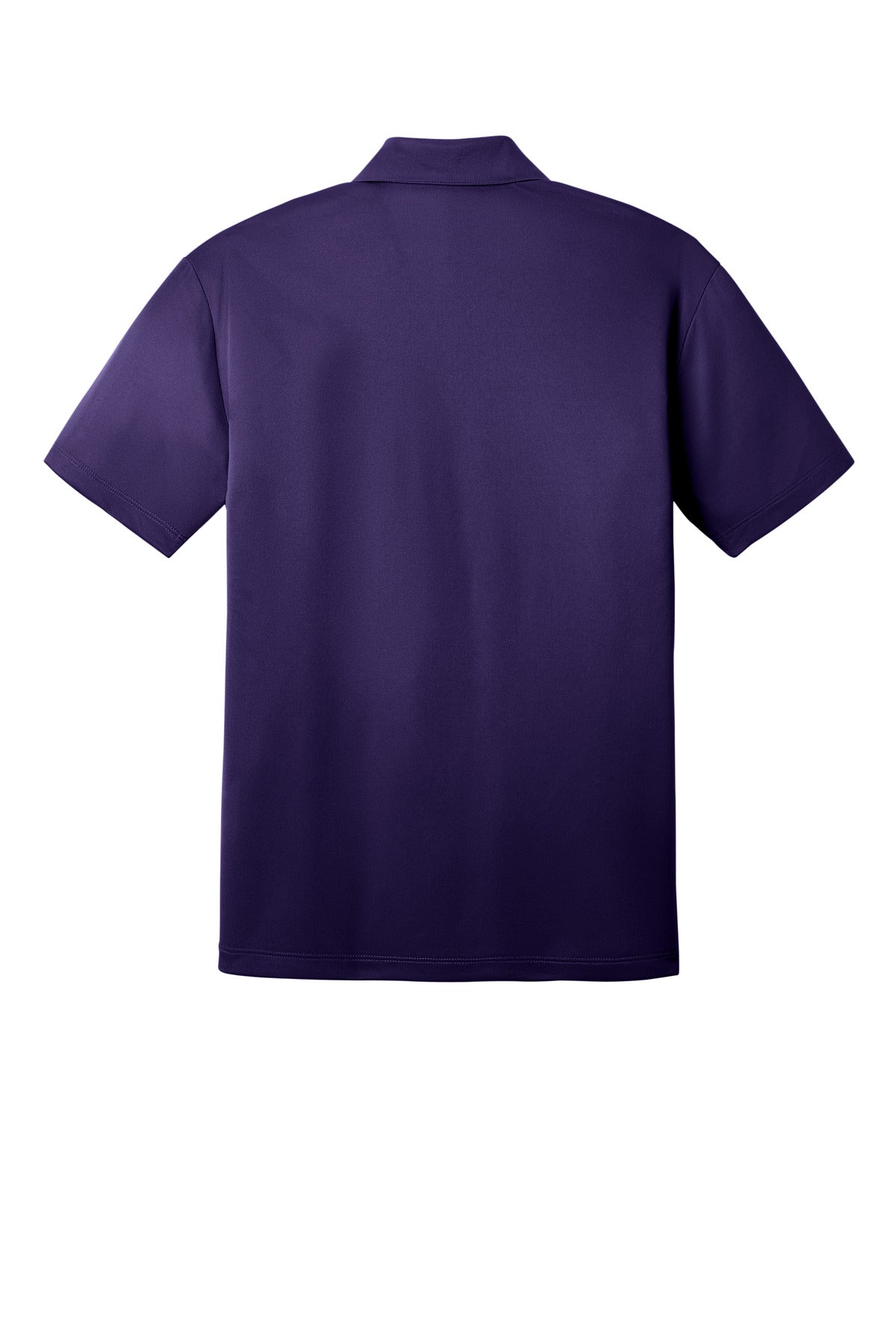 Rear View of Bright Purple Port Authority Silk Touch Performance Polo. K540