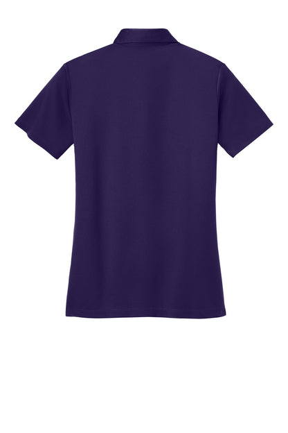 Rear View of Bright Purple Port Authority Women's Silk Touch Performance Polo. L540
