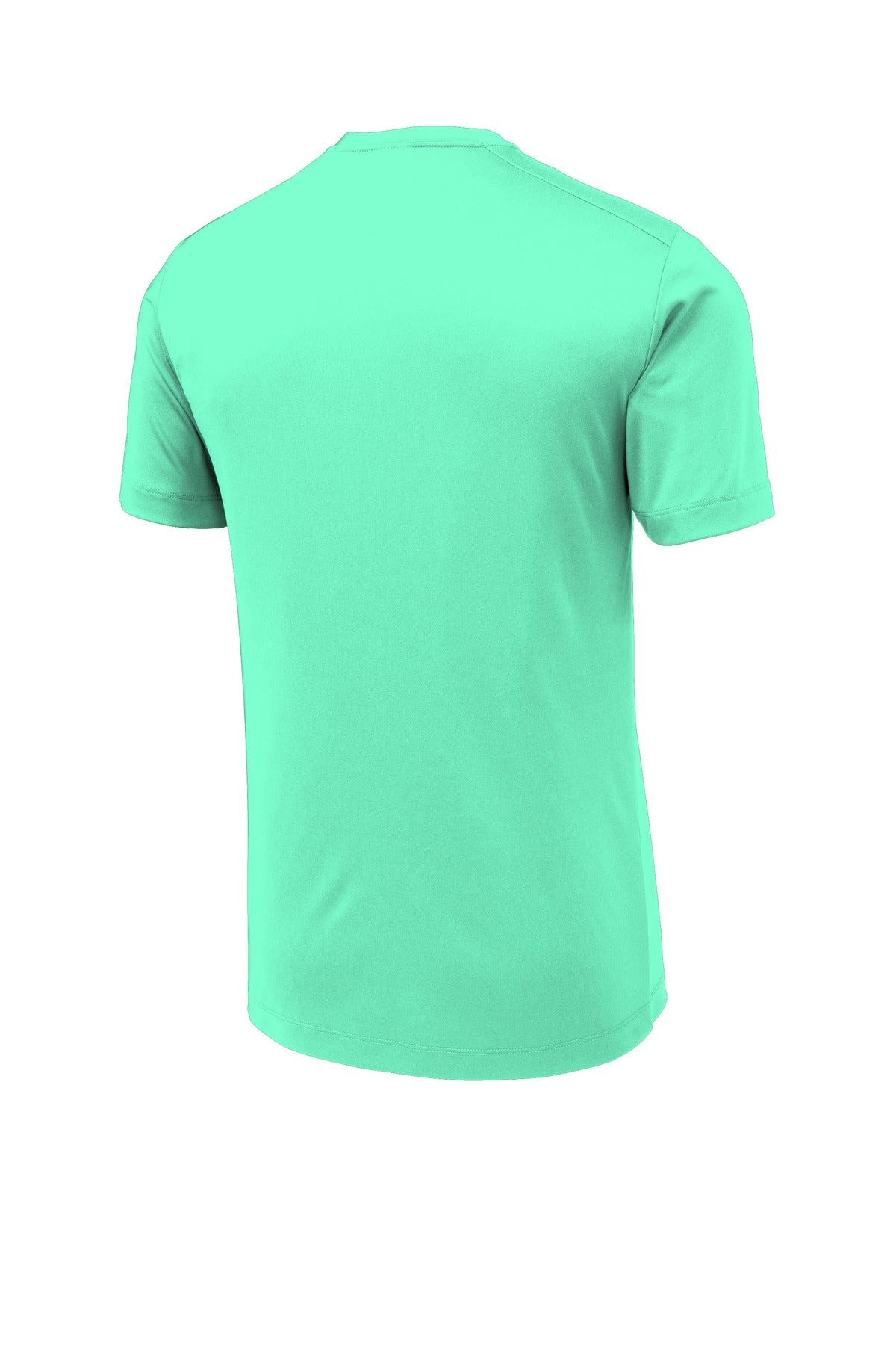 Rear View of Bright Seafoam Sport-Tek Posi-UV Pro Tee. ST420