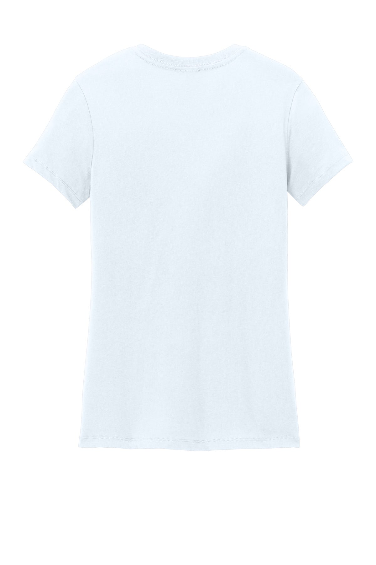 Rear View of Bright White District Women's Perfect Weight Tee. DM104L