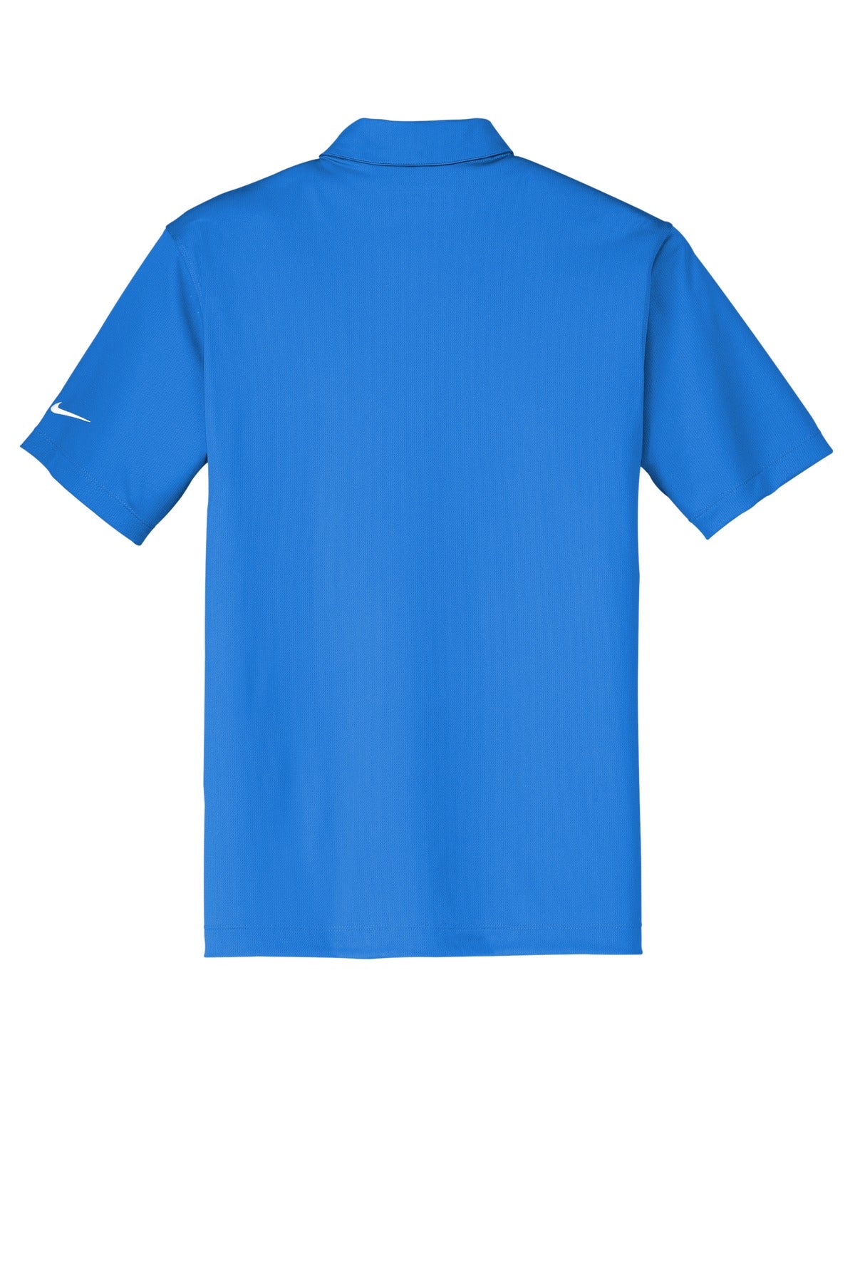 Rear View of Brisk Blue Nike Dri-FIT Vertical Mesh Polo. 637167