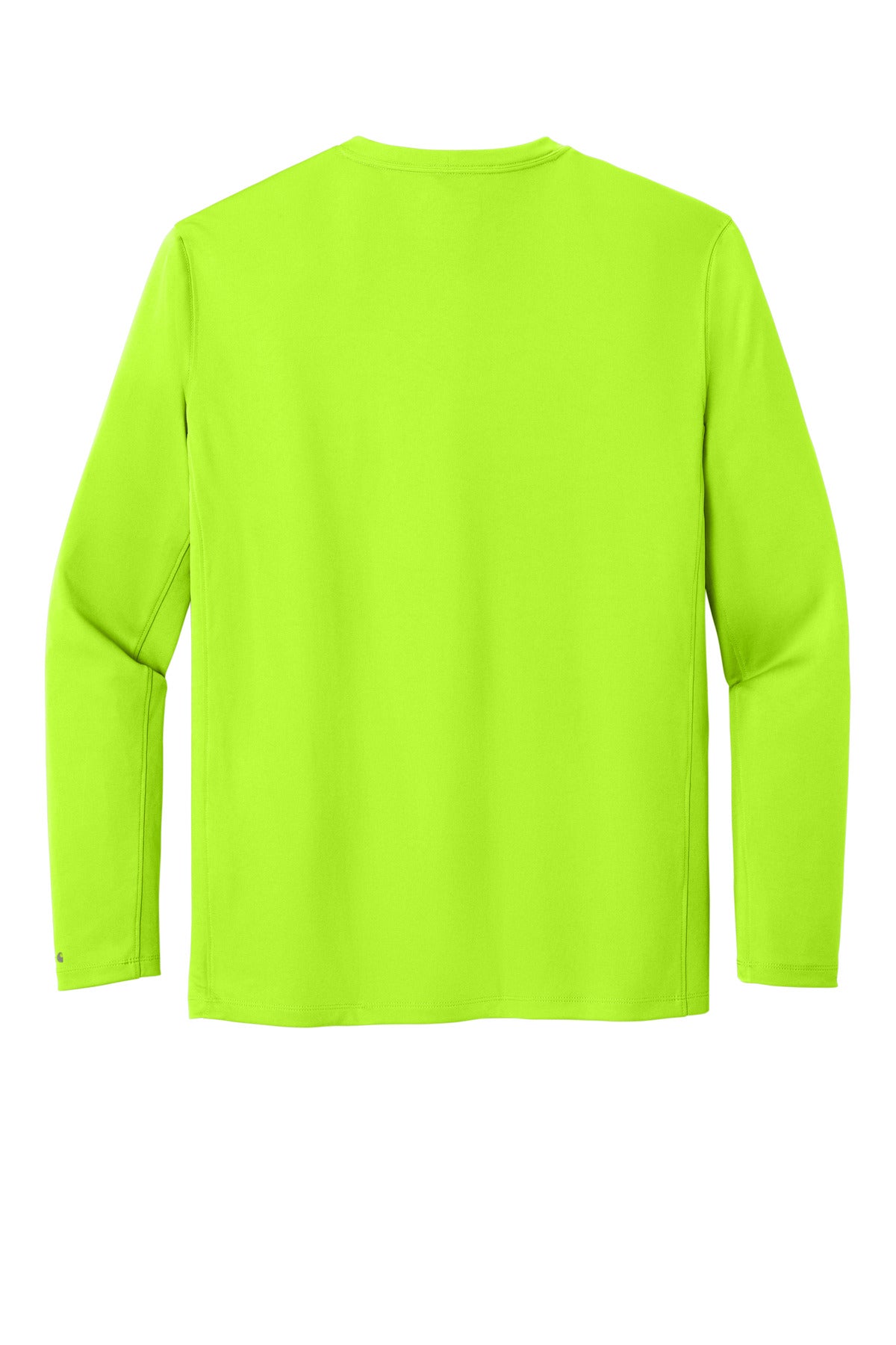 Rear View of BriteLime Carhartt Force Sun Defender Long Sleeve T-Shirt CT106972
