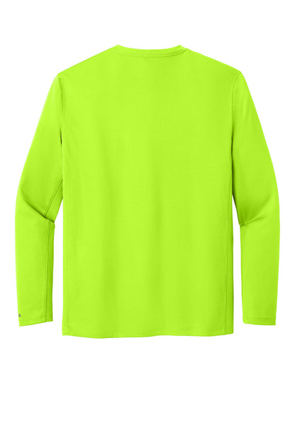 Rear View of BriteLime Carhartt Force Sun Defender Long Sleeve T-Shirt CT106972