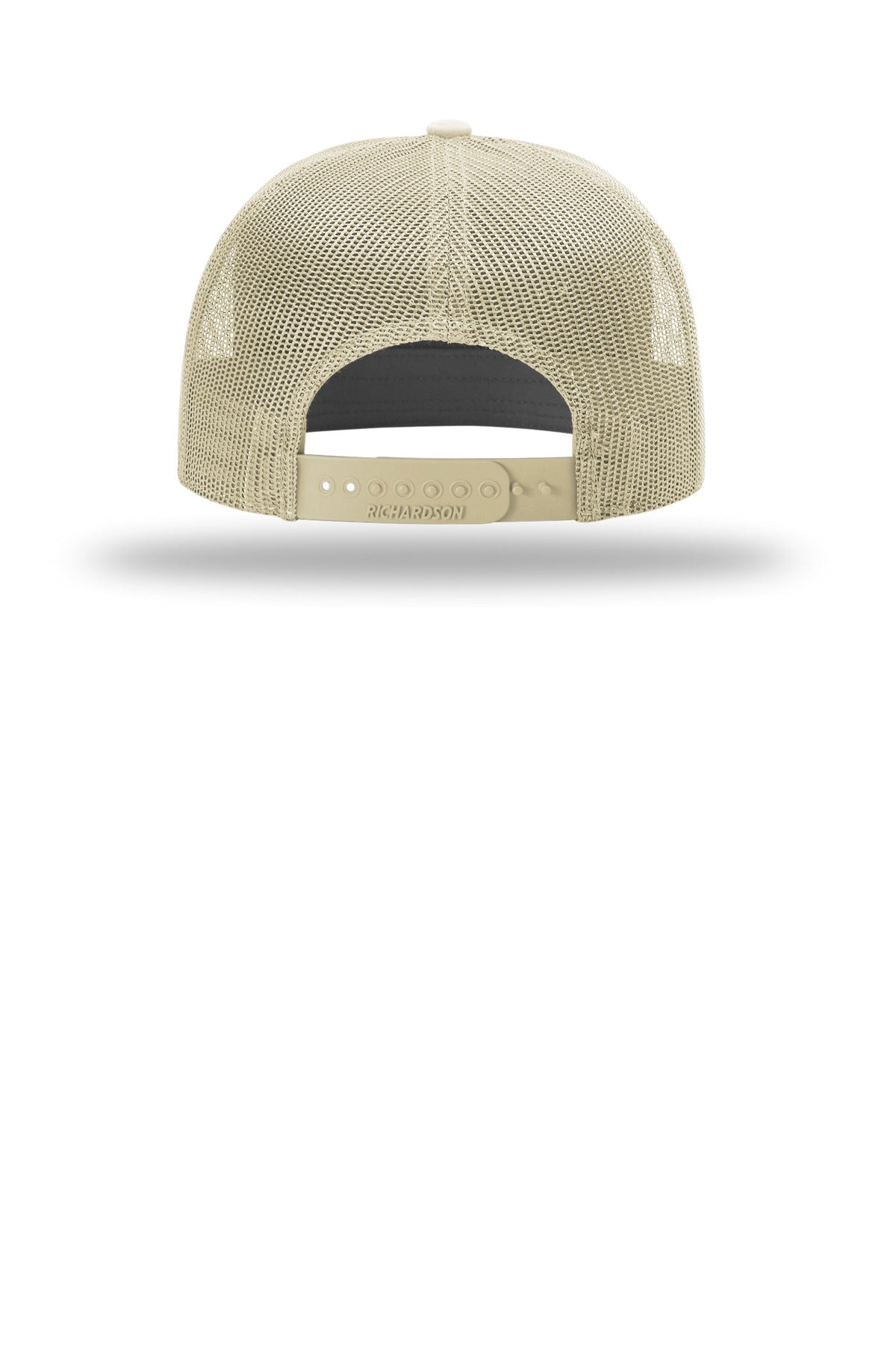 Rear View of Br/Khk/Khk Richardson 7-Panel Trucker 168