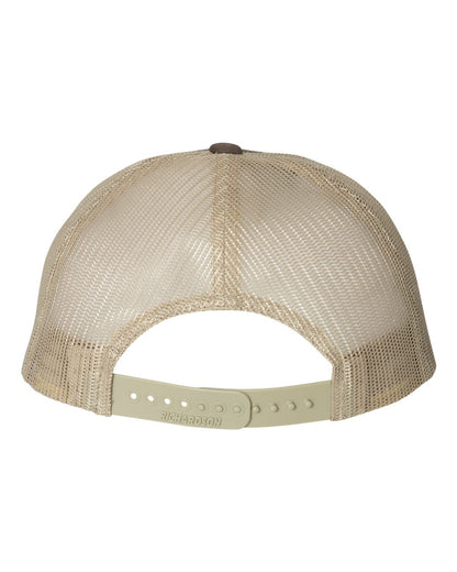 Rear View of Brown/ Khaki Low Pro Trucker Cap - 115