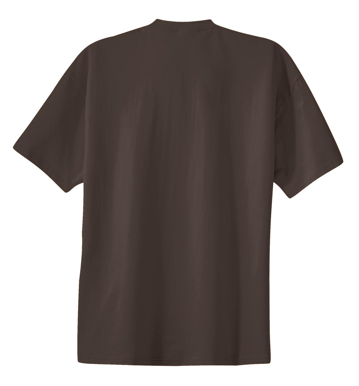 Rear View of Brown Port & Co Essential Tee. PC61