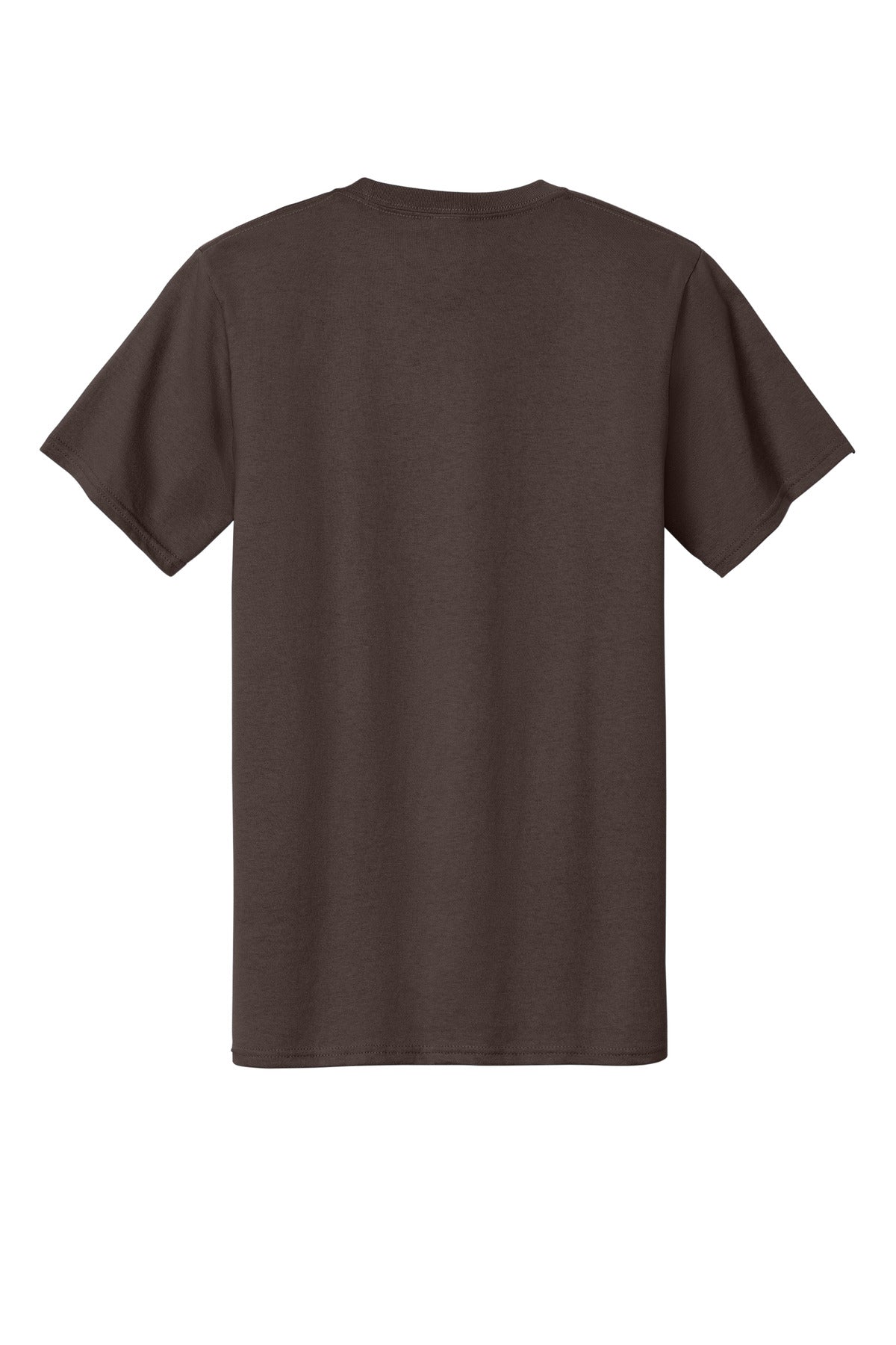 Rear View of Brown Port & Co Tall Essential Tee. PC61T