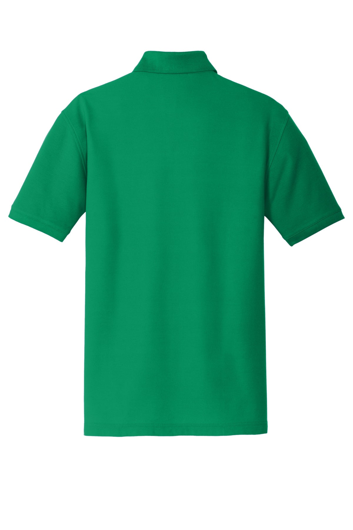 Rear View of Brt Kelly Grn Port Authority Core Classic Pique Polo. K100