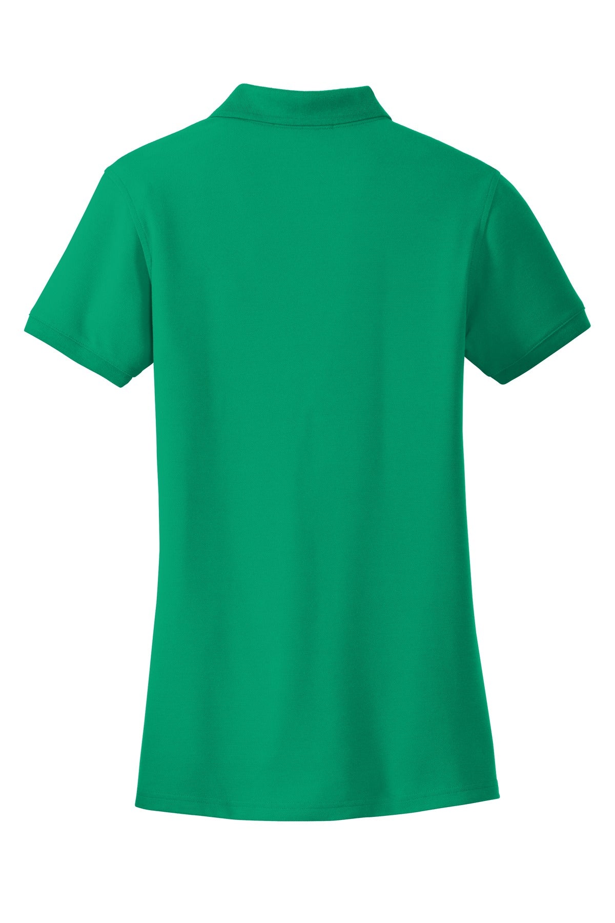 Rear View of Brt Kelly Grn Port Authority Women's Core Classic Pique Polo. L100