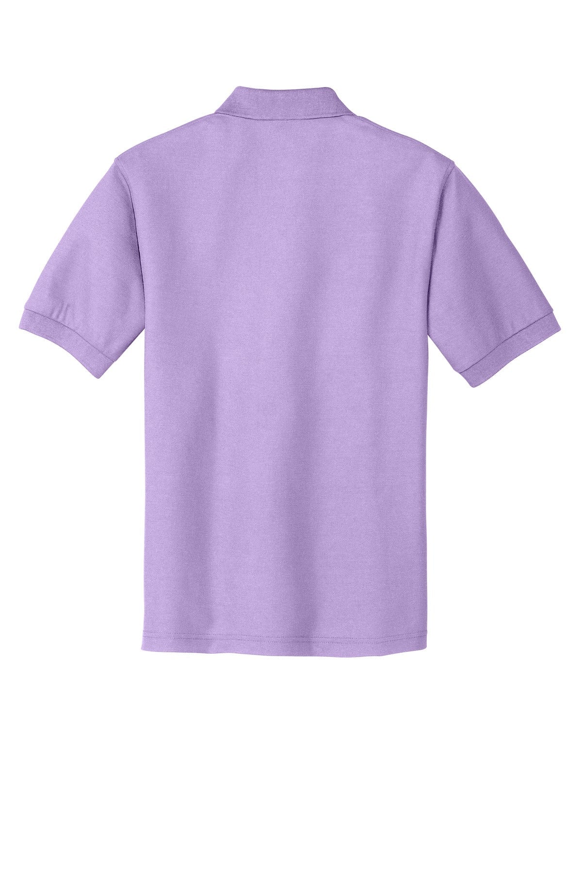 Rear View of Brt Lavender Port Authority Extended Size Silk Touch Polo K500ES