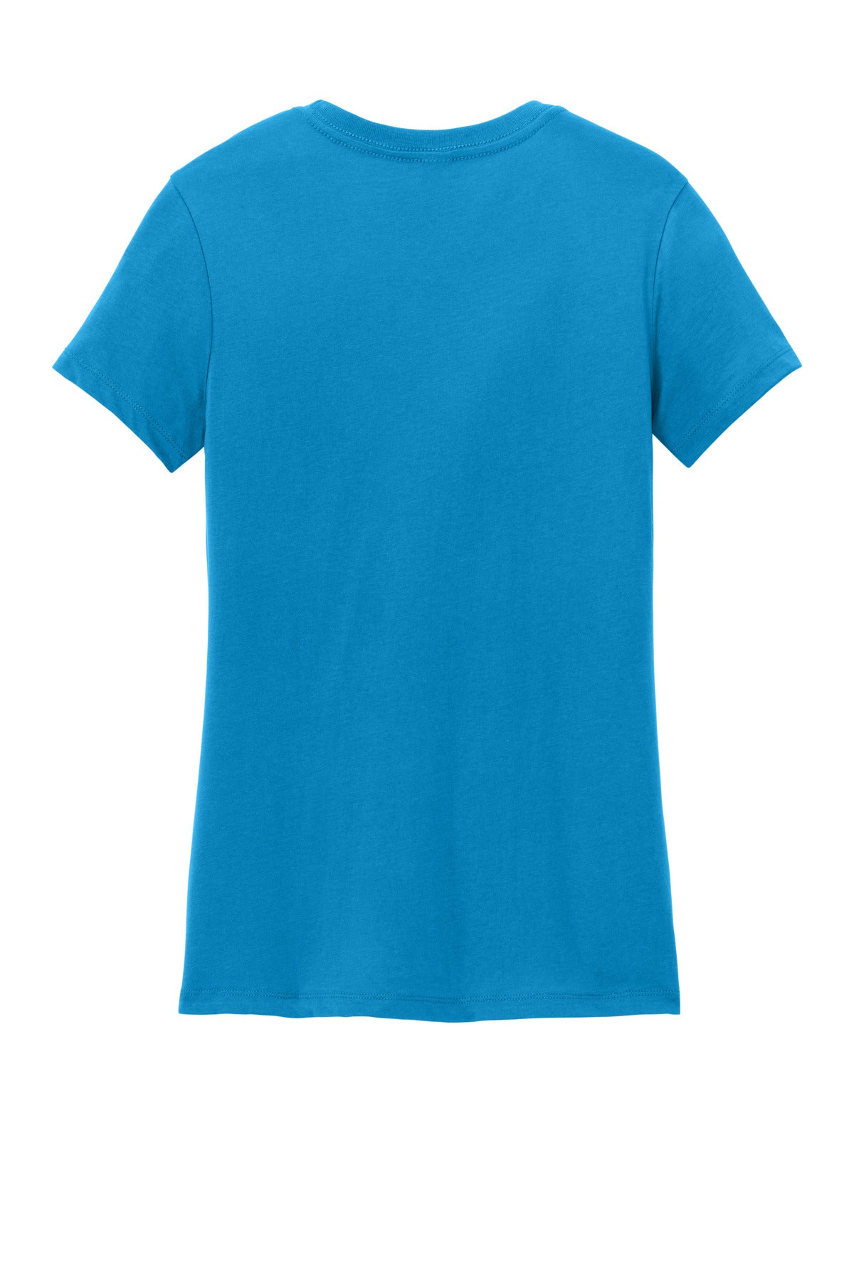 Rear View of Brt Turquoise District Women's Perfect Weight Tee. DM104L