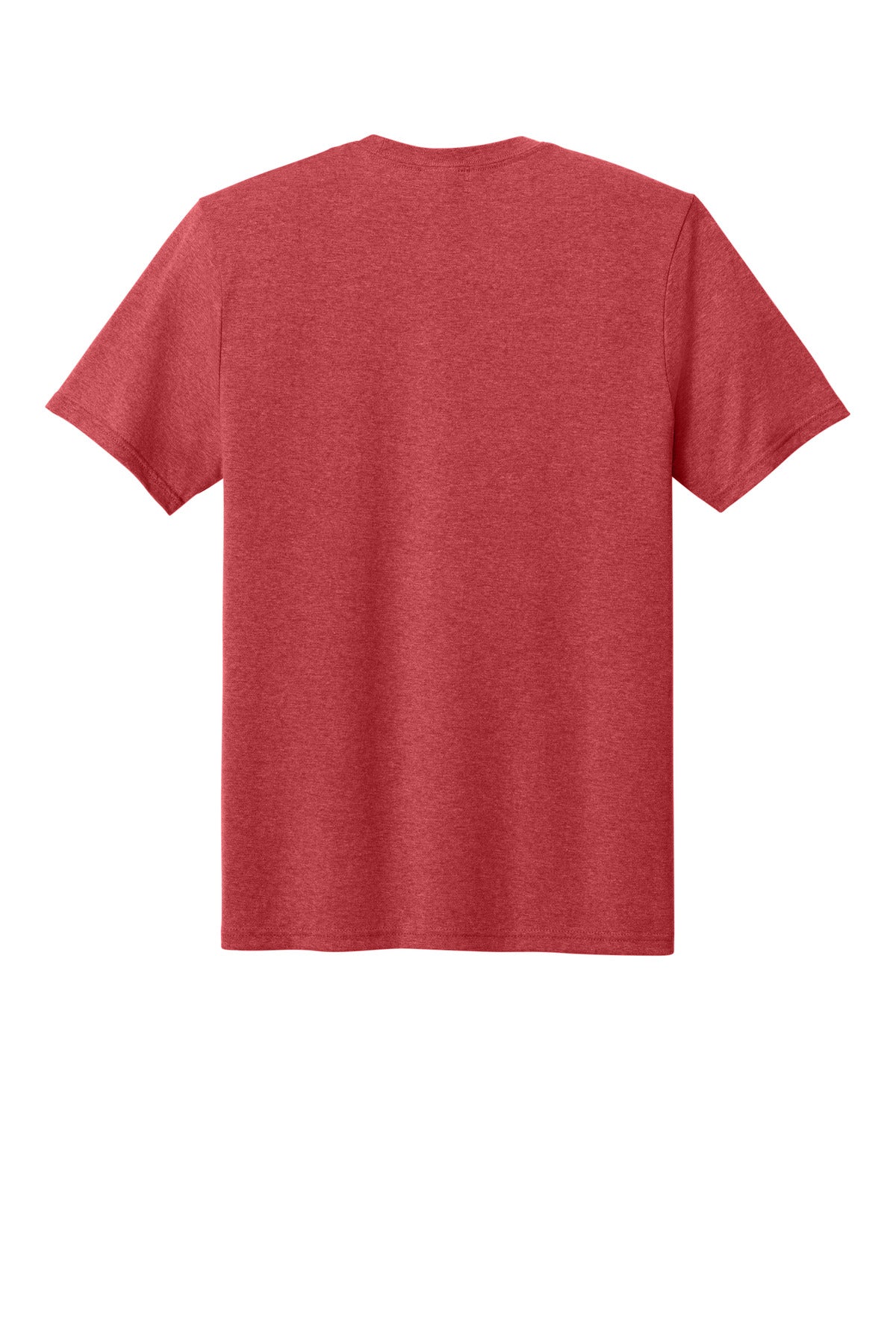 Rear View of BrtRedHthr Port & Co Tri-Blend Tee. PC330