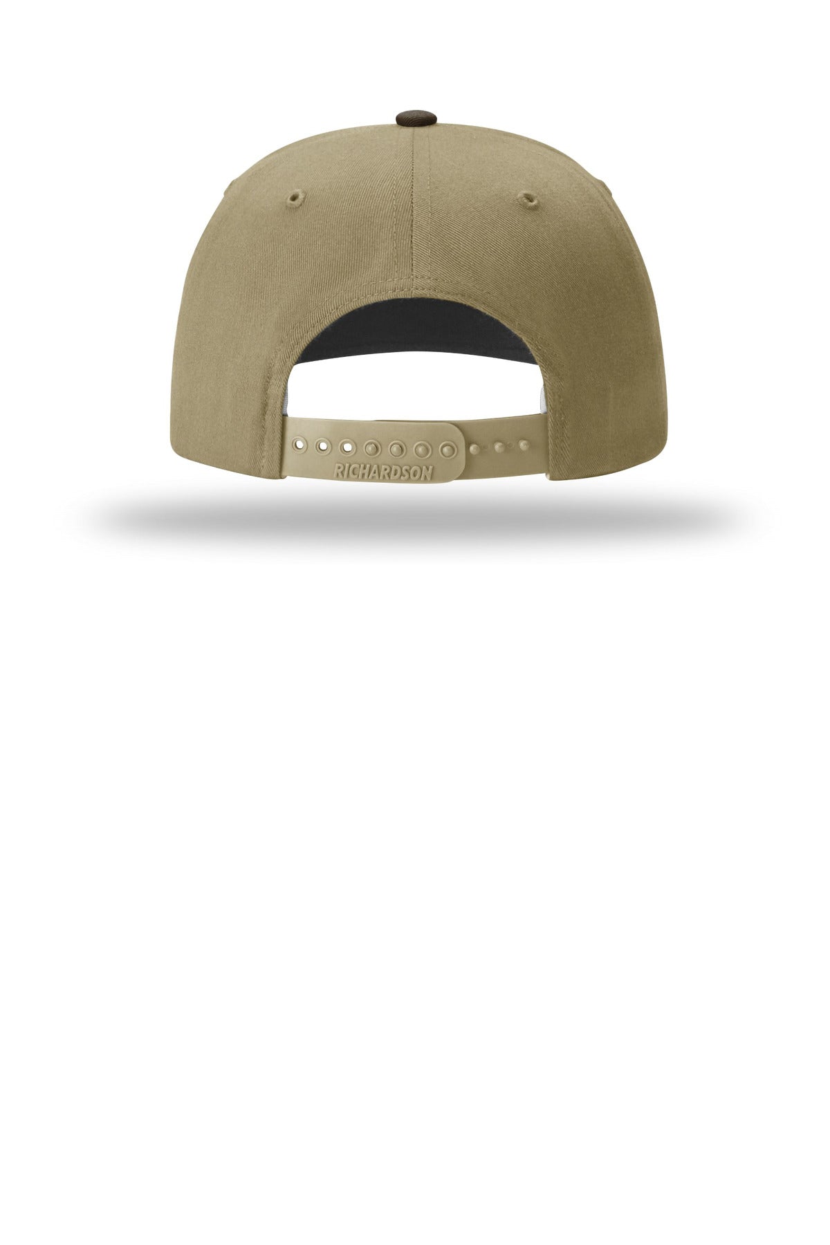 Rear View of Brwn/Khaki Richardson Solid Twill Trucker 312