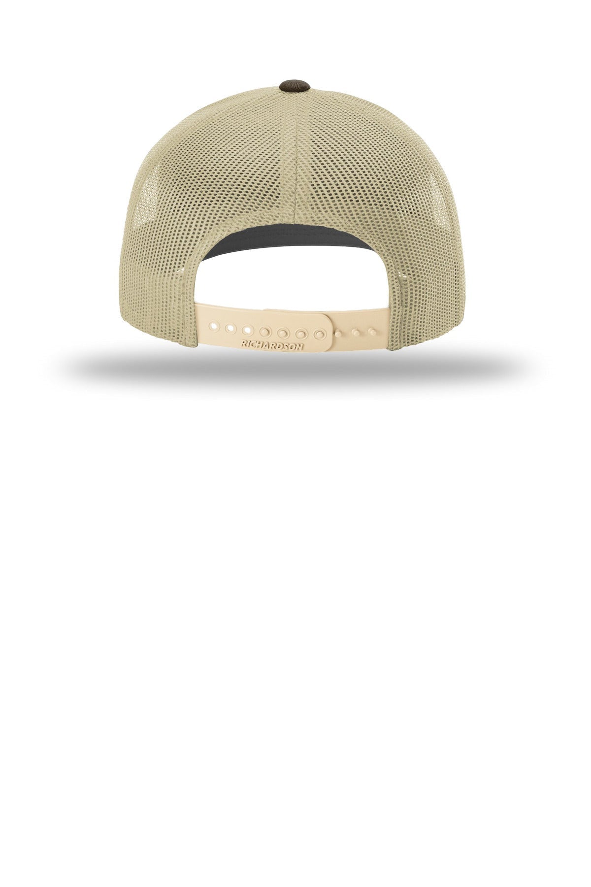 Rear View of Brwn/Khaki Richardson Trucker Cap 112