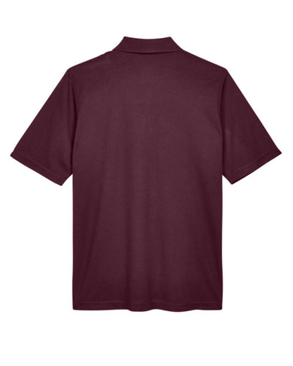 Rear View of Burgundy Men's Origin Performance Piqué Polo - 88181