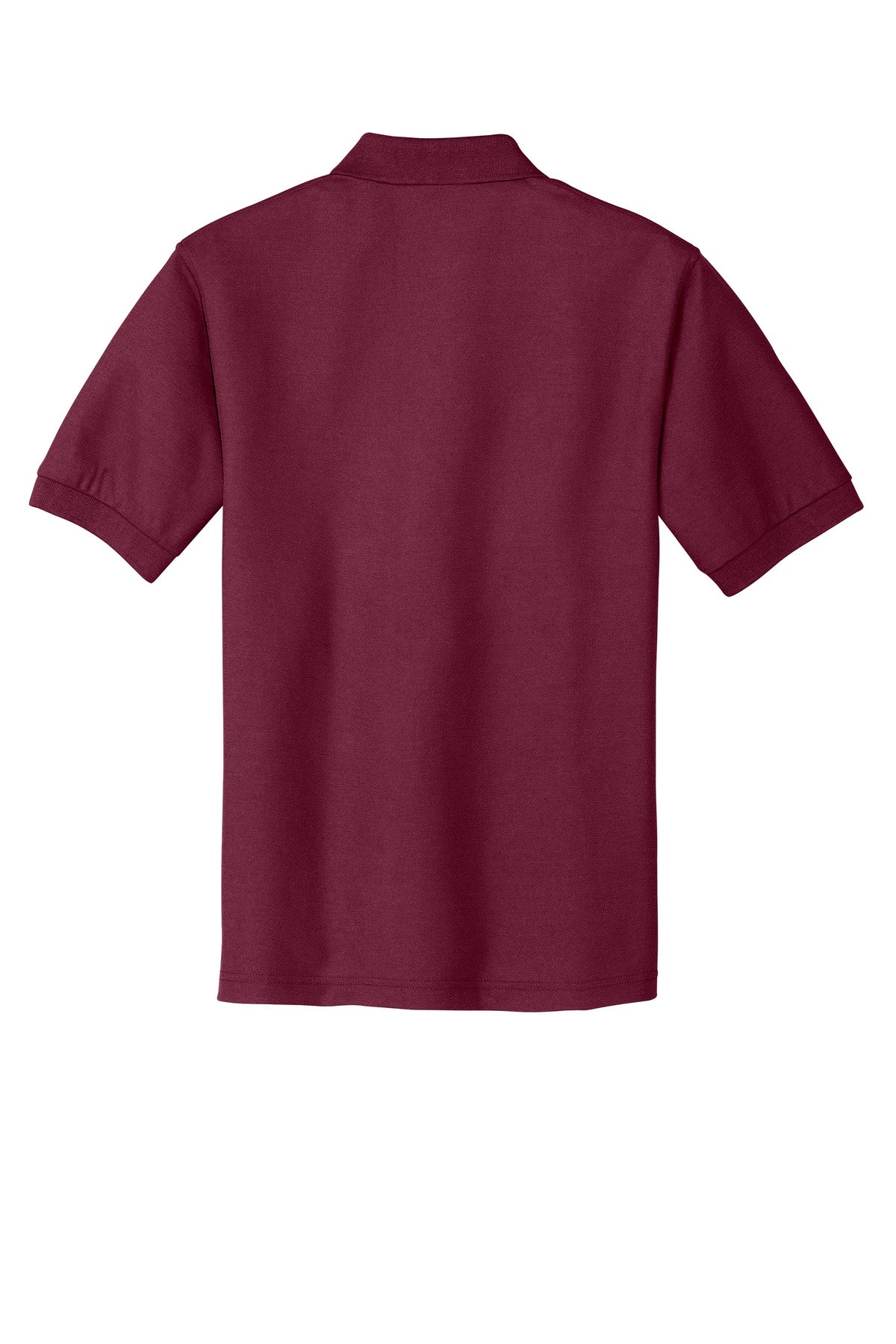 Rear View of Burgundy Port Authority Extended Size Silk Touch Polo K500ES