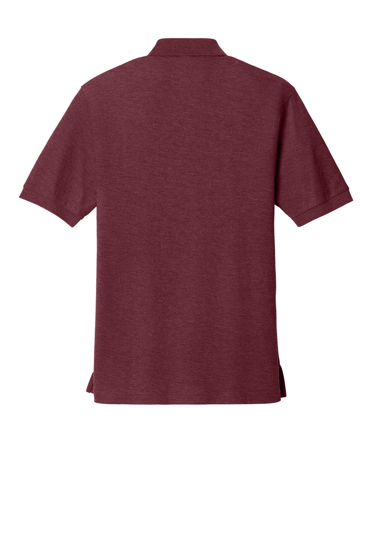 Rear View of Burgundy Port Authority Silk Touch Polo K500