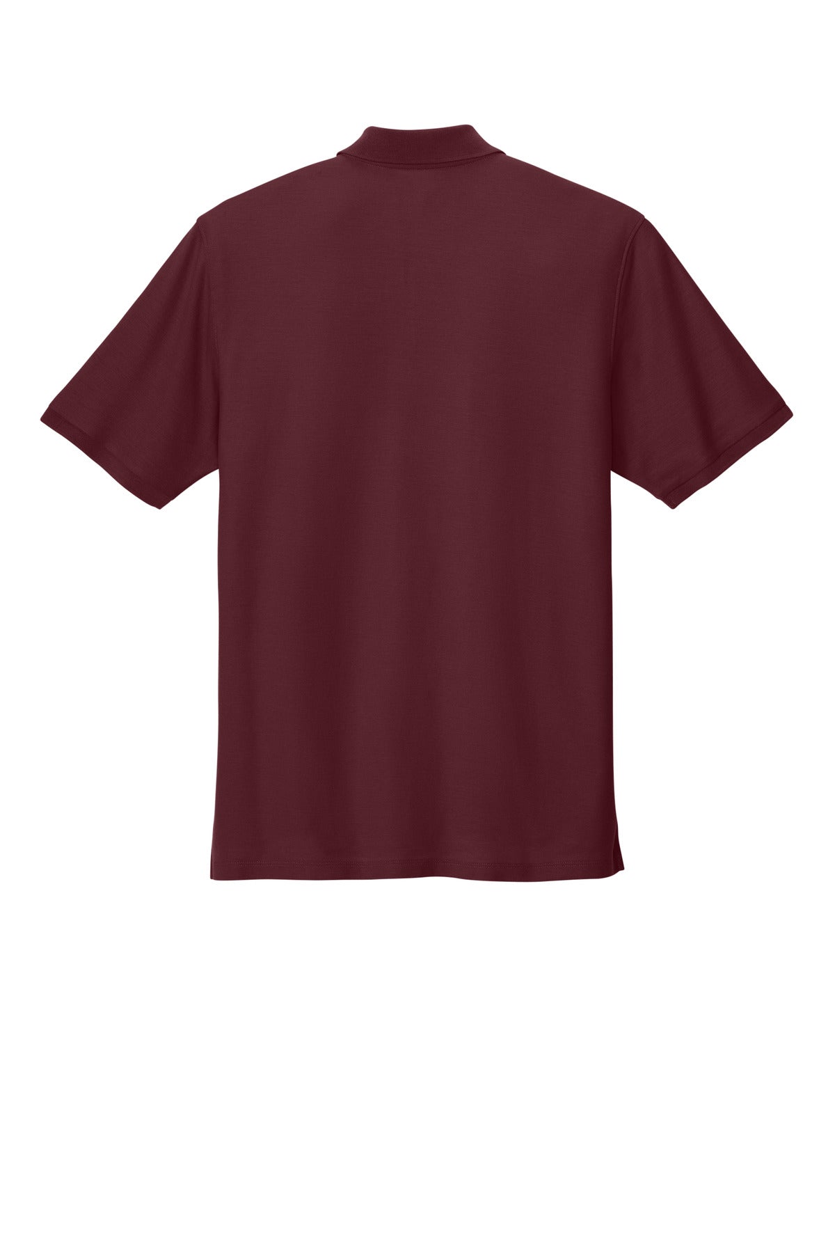 Rear View of Burgundy Port Authority Wearever Signature Pique Polo K200