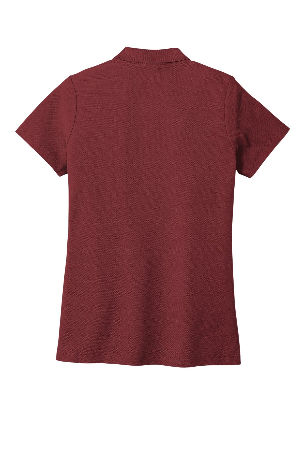 Rear View of Burgundy Port Authority Women's SuperPro React Polo. LK810