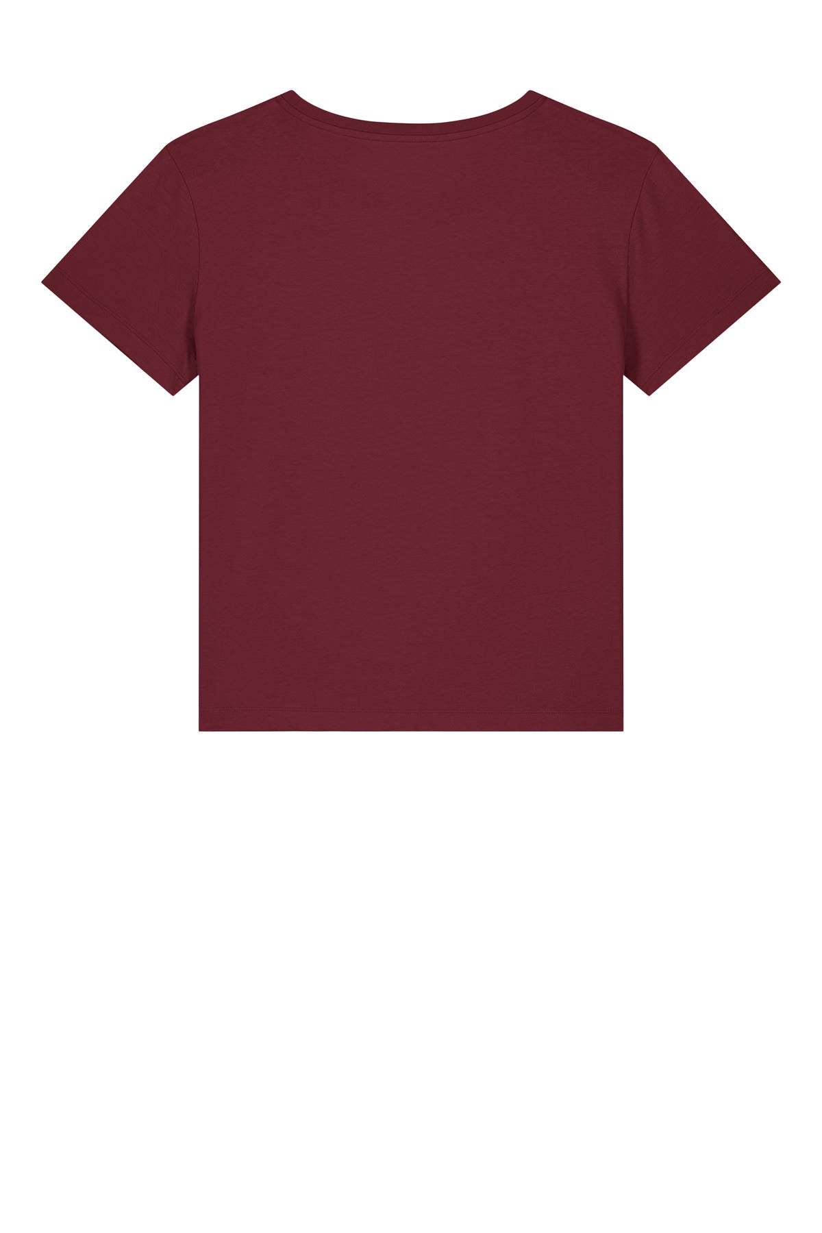 Rear View of Burgundy Stanley/Stella Women's Stella Serena Scoop Neck Tee SXW008
