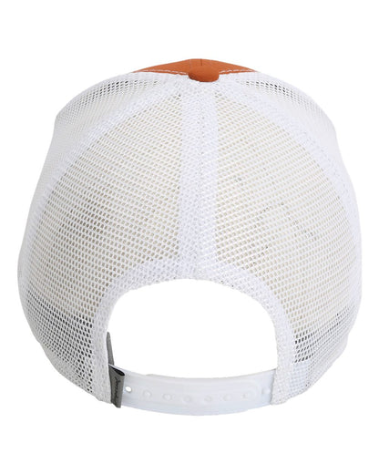 Rear View of Burnt Orange/ White The Original Sport Mesh Cap - X210SM