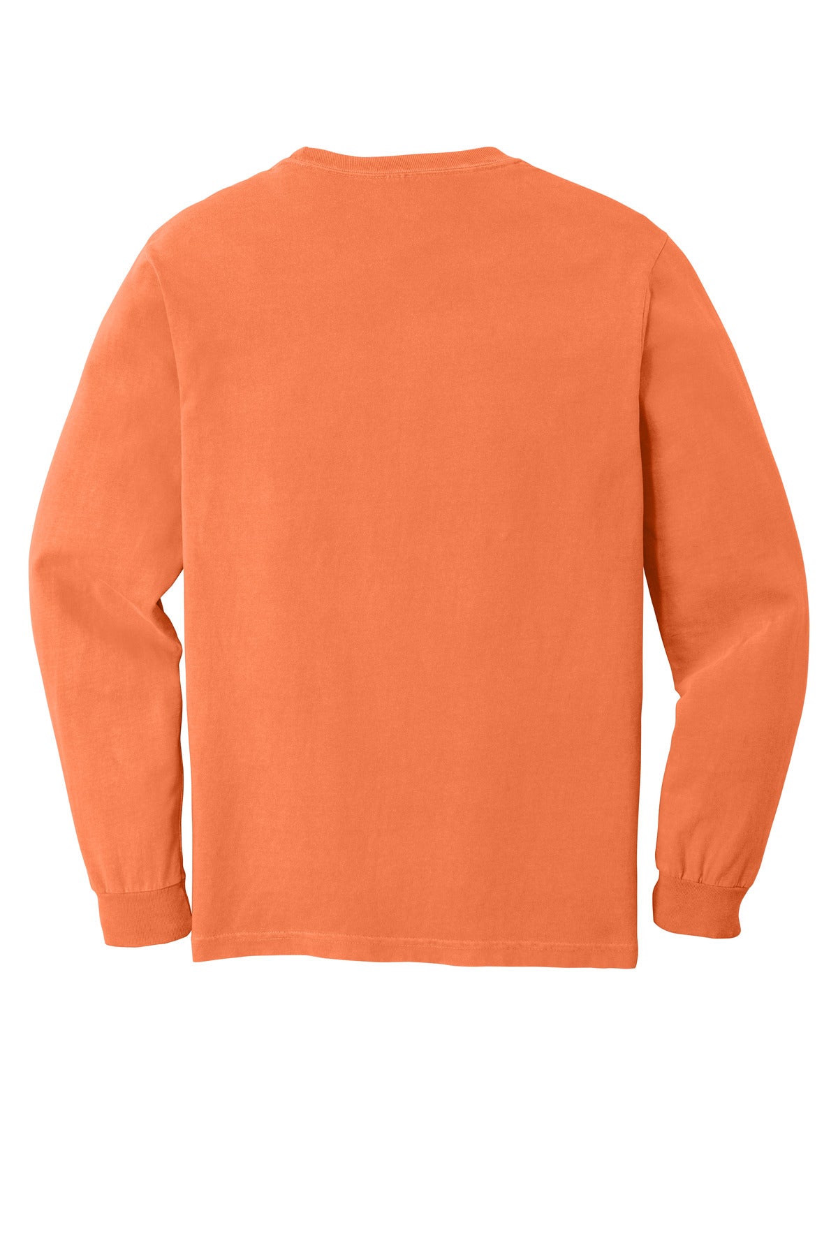 Rear View of BurntOrng COMFORT COLORS Heavyweight Ring Spun Long Sleeve Tee. 6014
