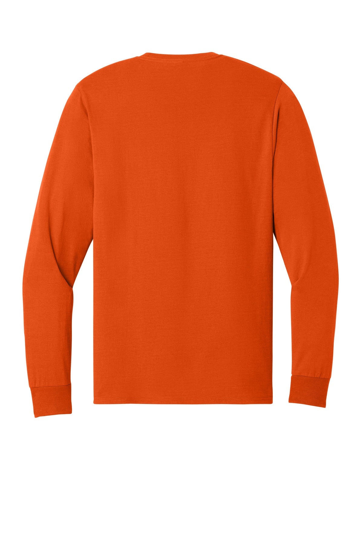 Rear View of BurntOrng Jerzees - Dri-Power 50/50 Cotton/Poly Long Sleeve T-Shirt. 29LS