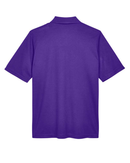 Rear View of Campus Purple Men's Origin Performance Piqué Polo - 88181