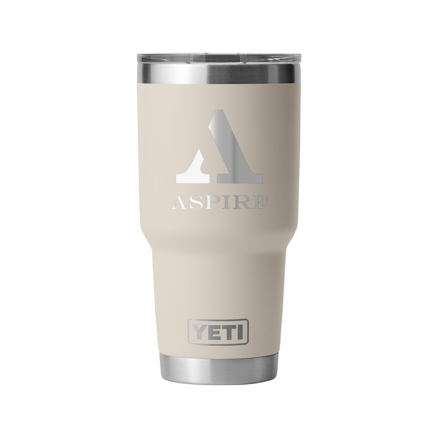 Rear View of Cape Taupe Rambler® 30 oz Tumbler with MagSlider™ Lid