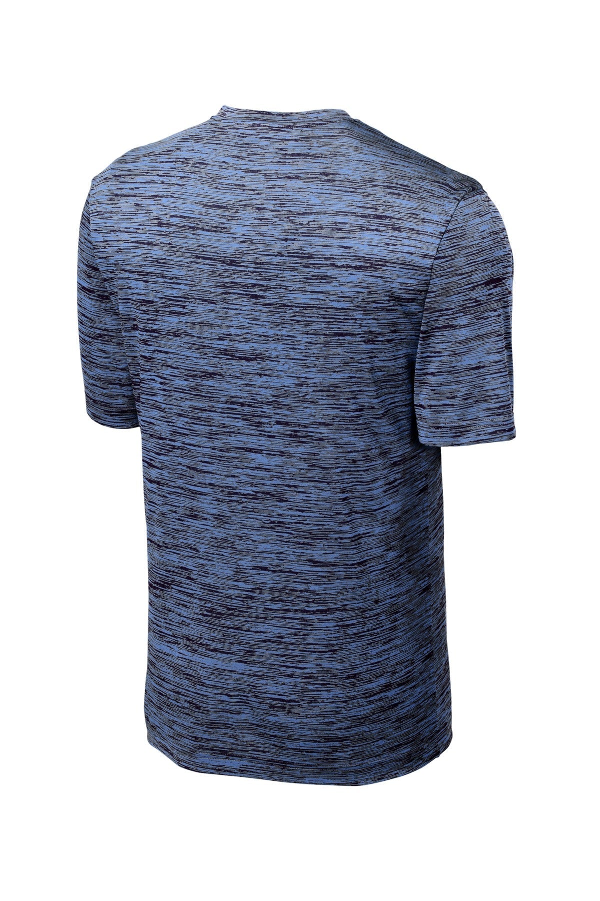 Rear View of Car Bl-Tr Ny E Sport-Tek PosiCharge Electric Heather Tee. ST390