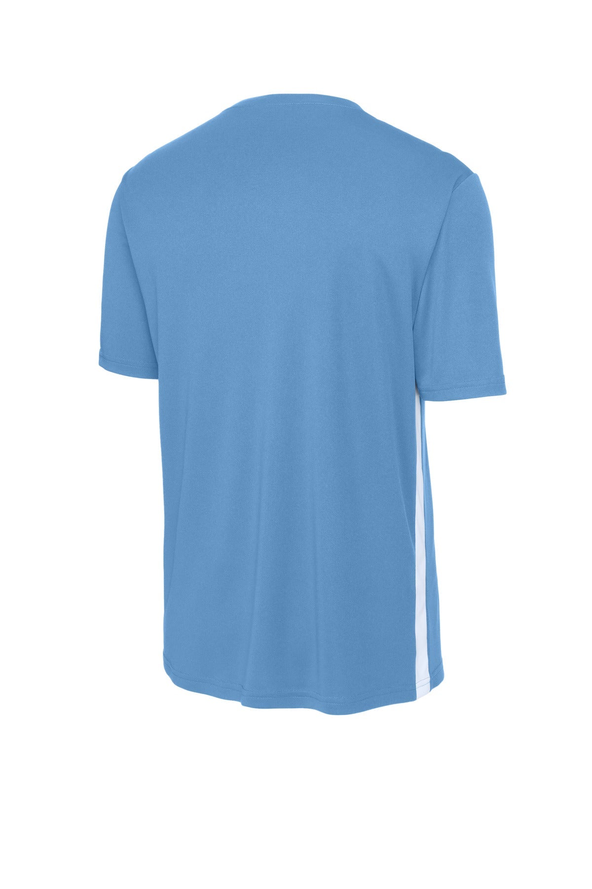 Rear View of CarBl/Wht Sport-Tek Competitor United V-Neck ST101