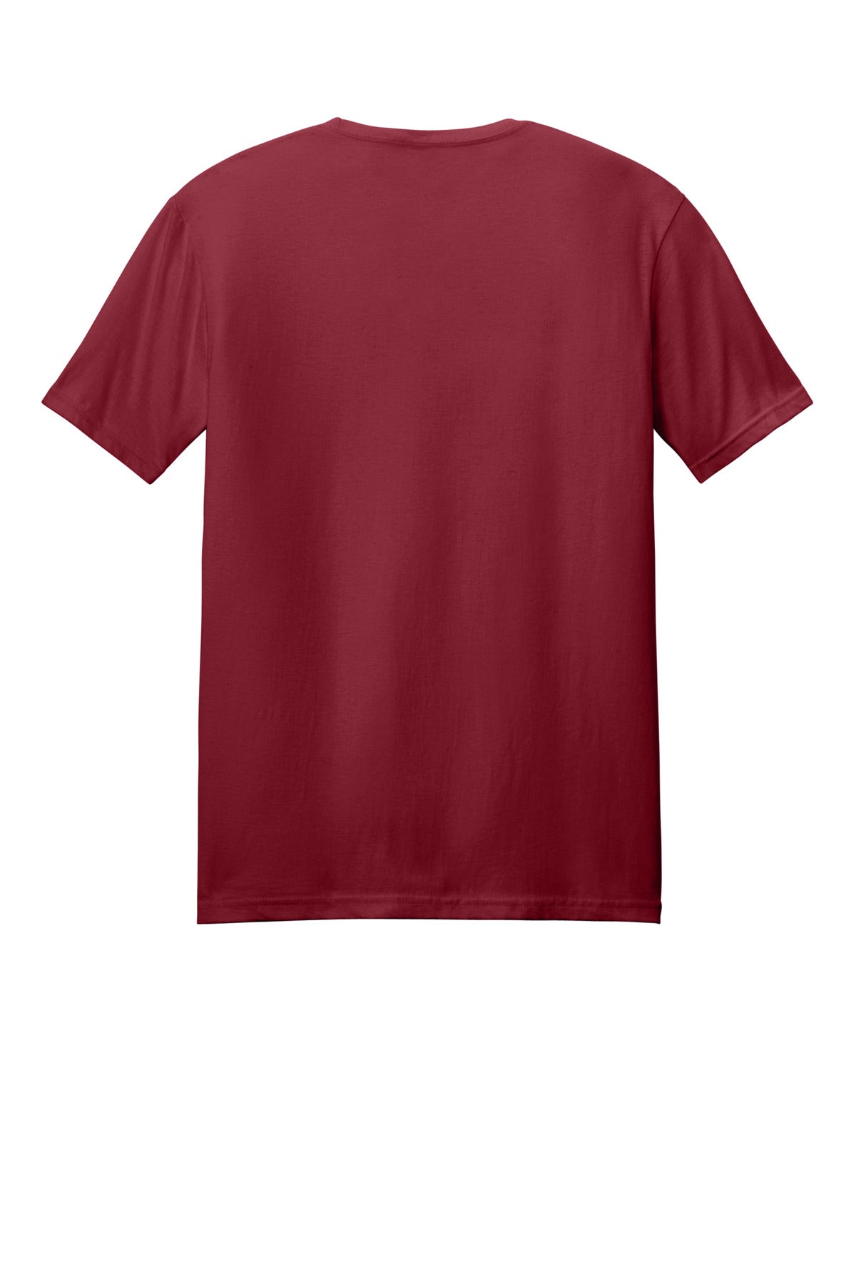 Rear View of Cardinal Gildan Softstyle T-Shirt. 64000