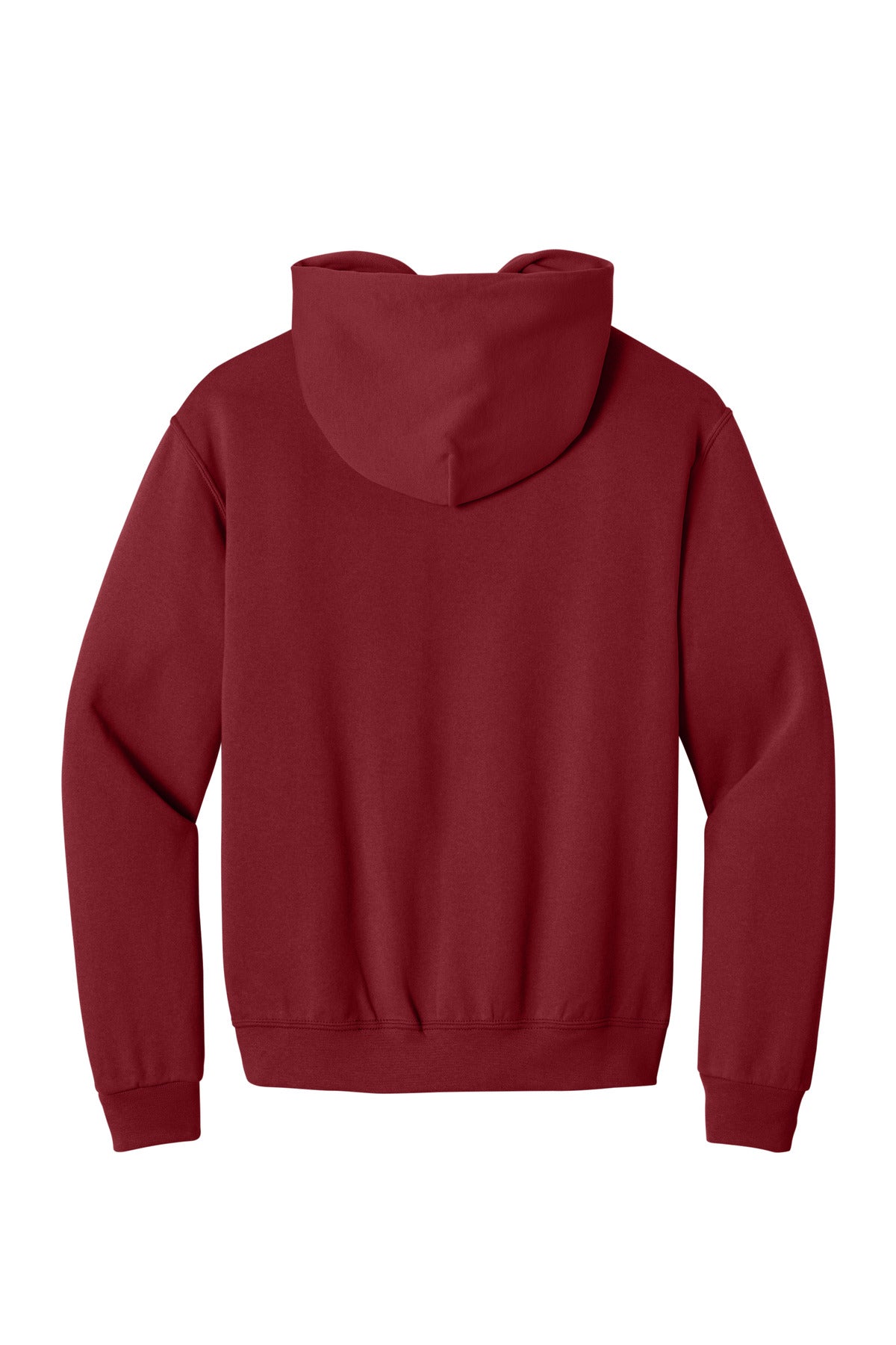 Rear View of Cardinal Jerzees NuBlend Pullover Hooded Sweatshirt. 996M