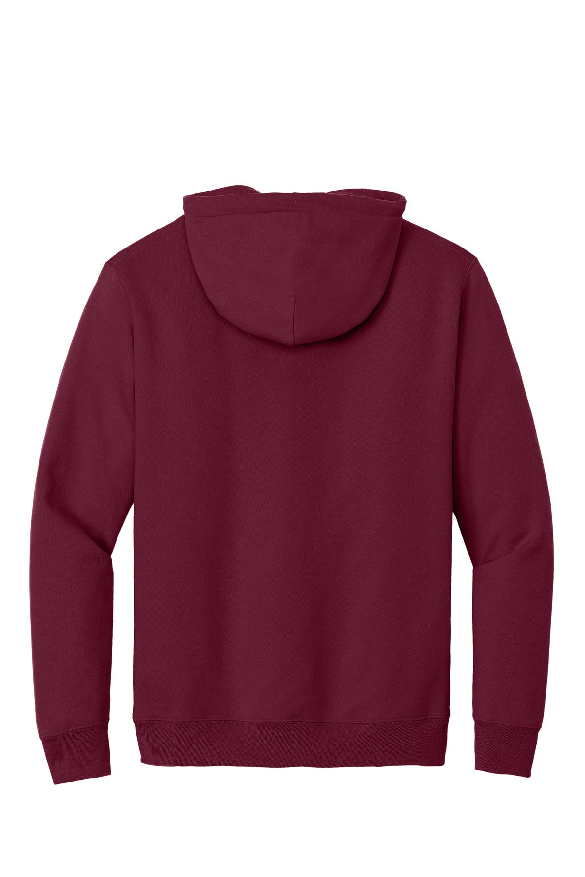 Rear View of Cardinal Port & Co Essential Fleece Pullover Hooded Sweatshirt. PC90H