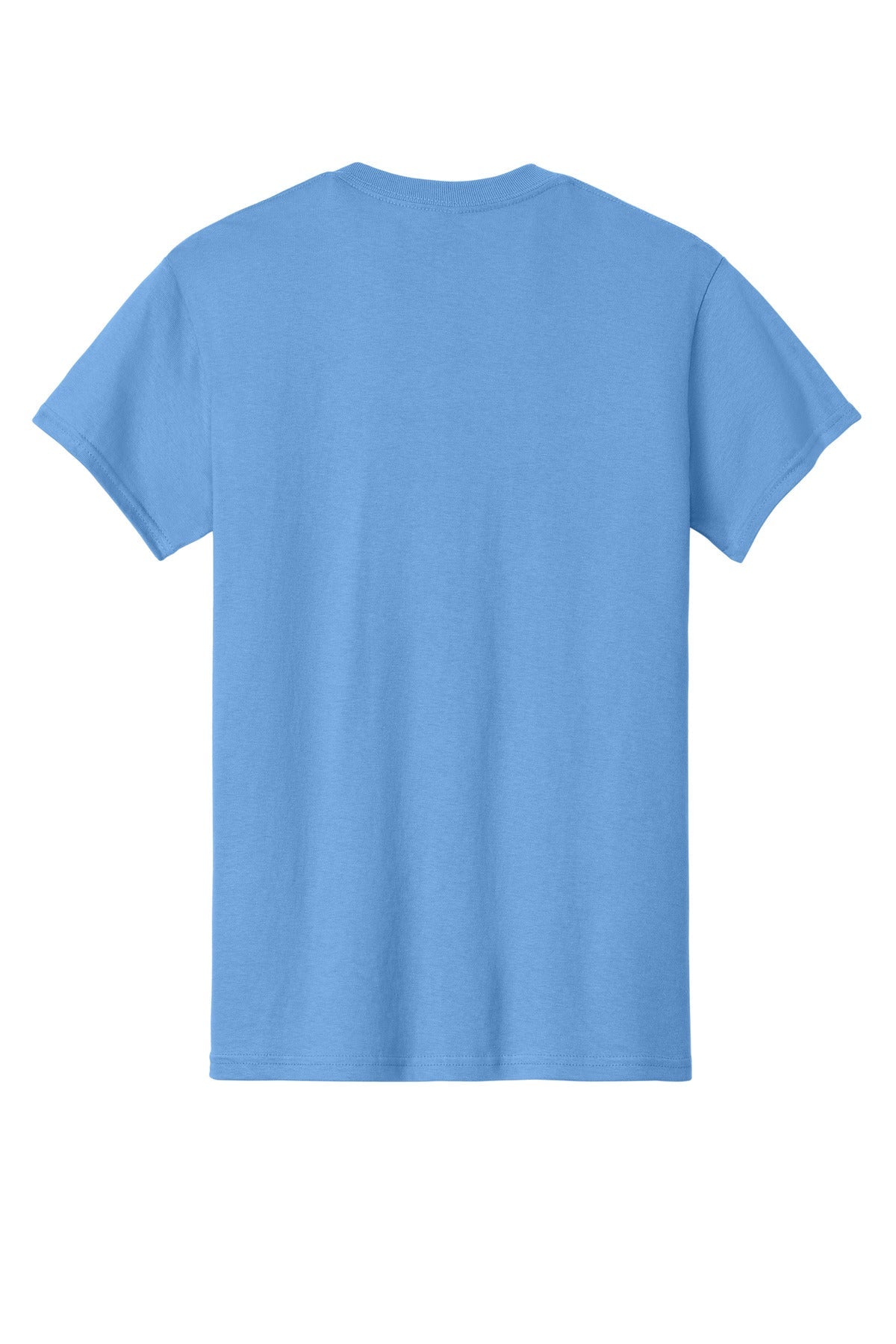 Rear View of CAROLINA BLUE Gildan - Heavy Cotton 100% Cotton T-Shirt. 5000