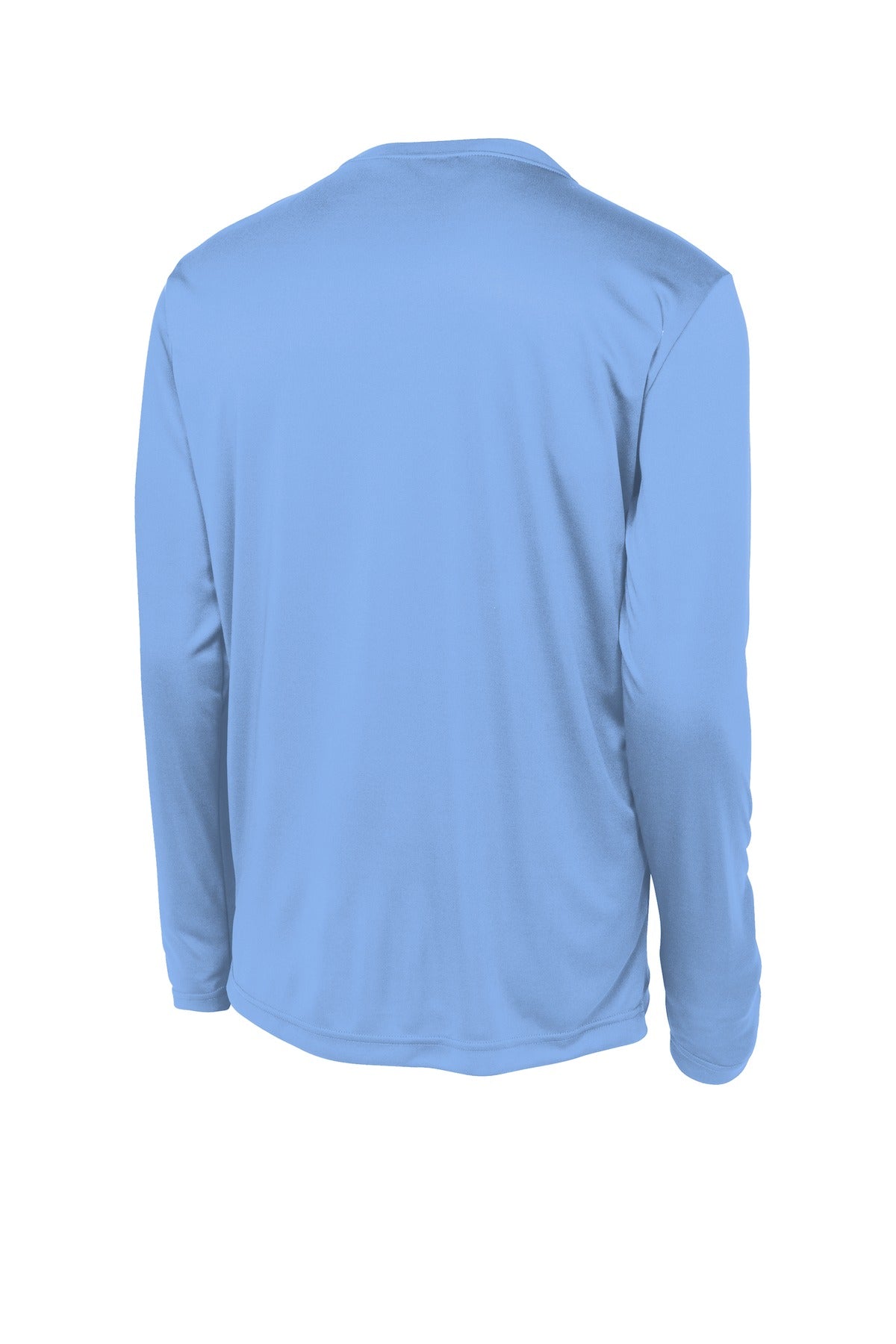 Rear View of Carolina Blue Sport-Tek Long Sleeve PosiCharge Competitor Tee. ST350LS