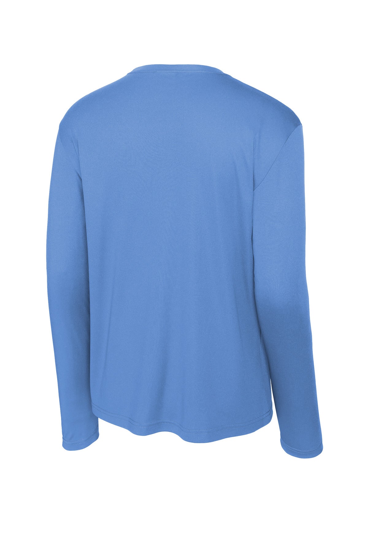 Rear View of Carolina Blue Sport-Tek Long Sleeve PosiCharge Competitor Tee. ST350LS