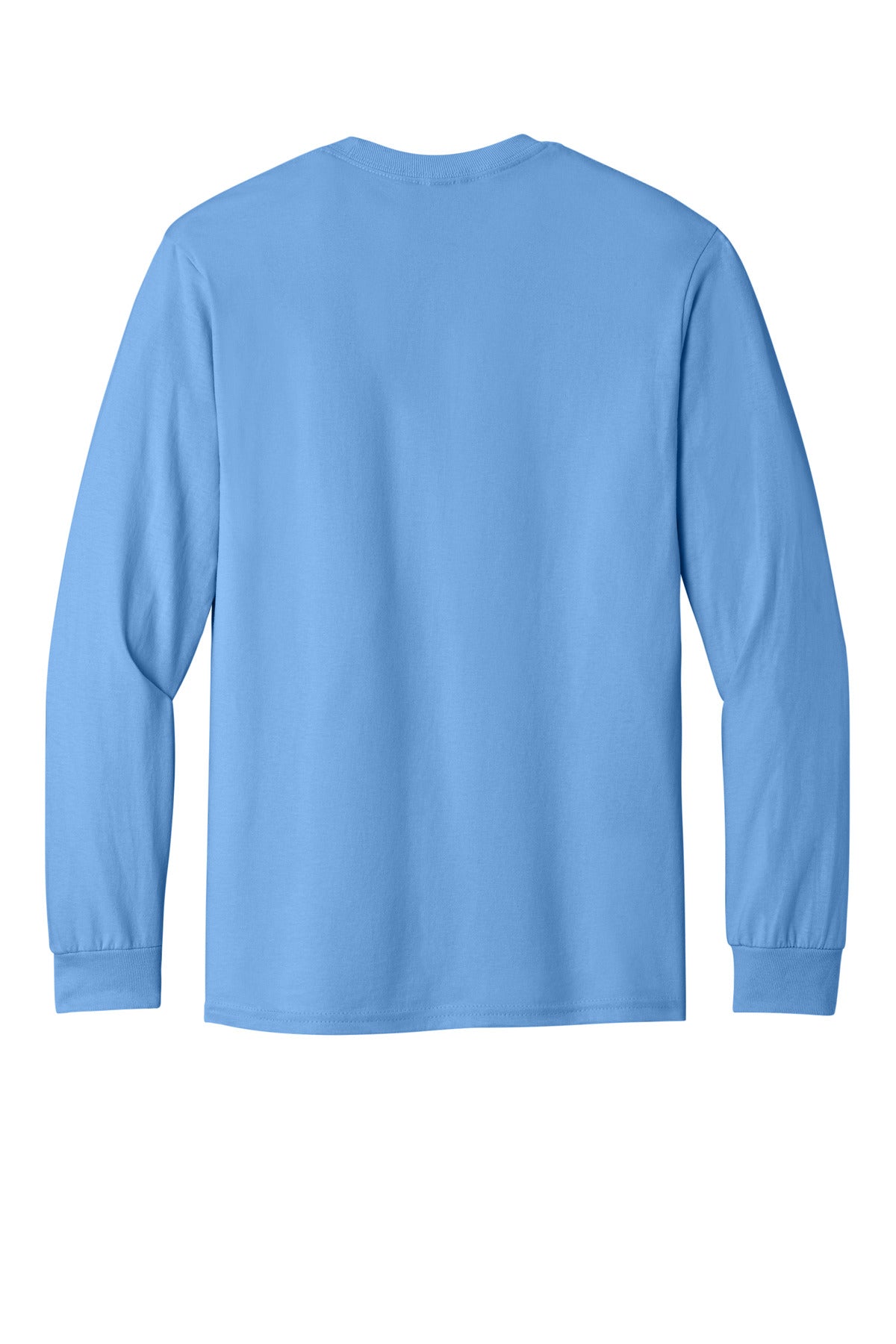 Rear View of CarolinaBl Gildan - Heavy Cotton 100% Cotton Long Sleeve T-Shirt. 5400