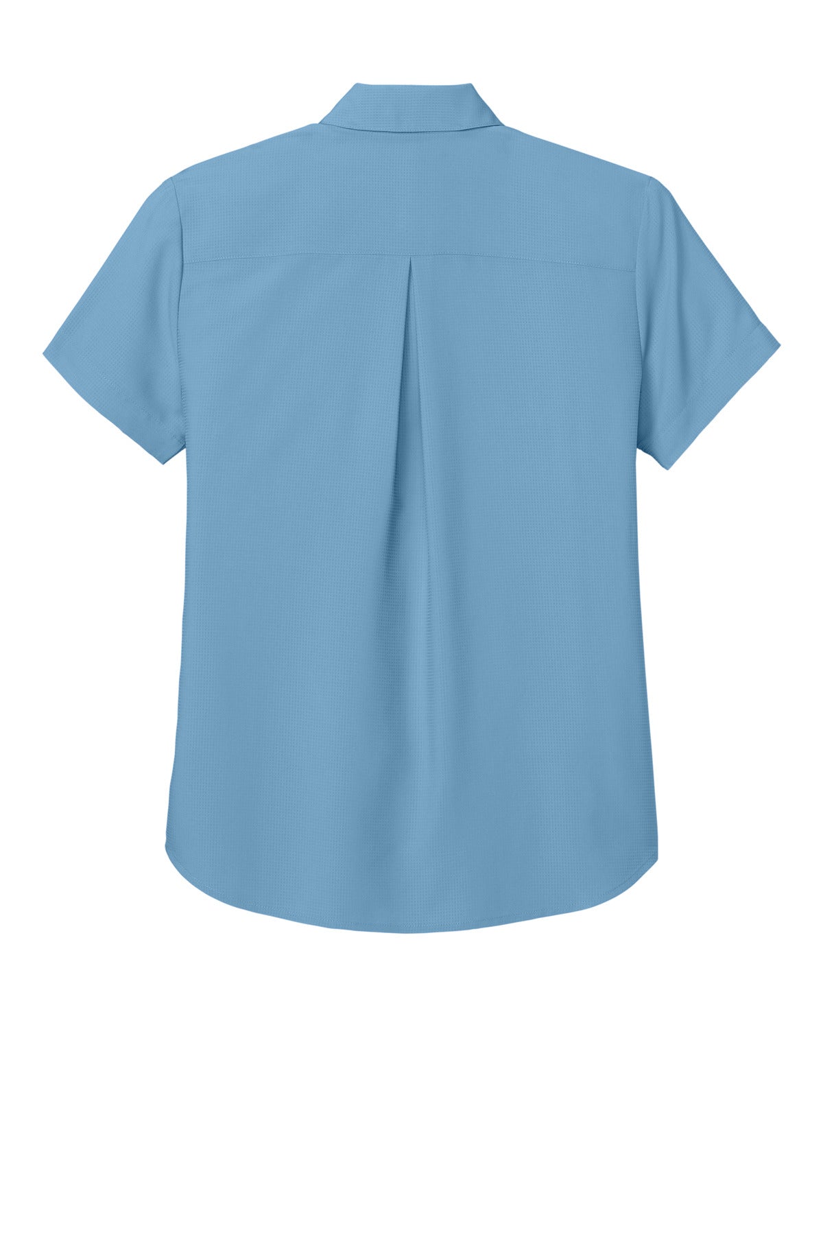 Rear View of CarolinaBl Port Authority Women's Short Sleeve UV Dockside Shirt LW963