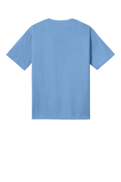 Rear View of CarolinaBl Port & Co PosiPrint Performance Tee PC380DTG