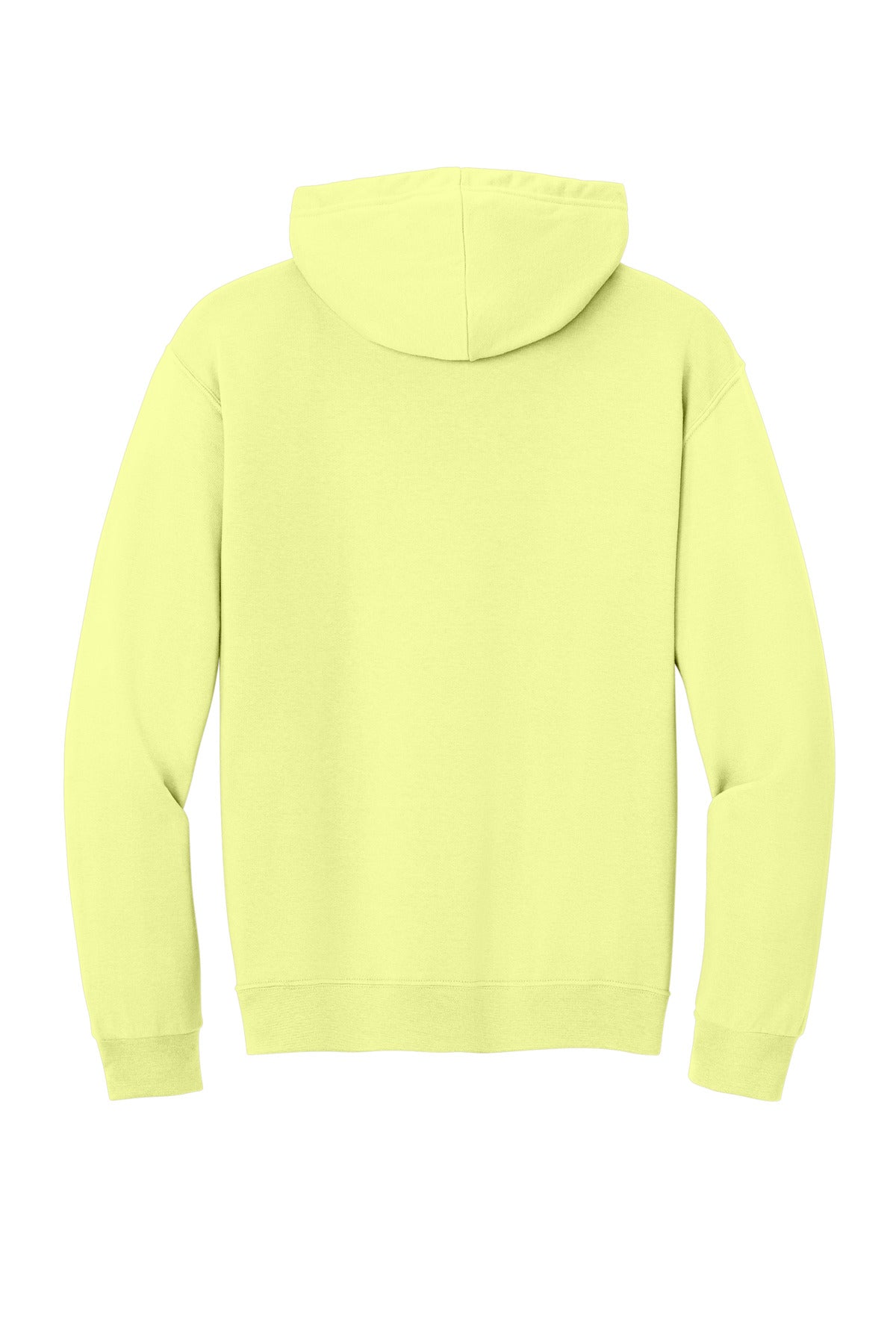 Rear View of CelryJuice Jerzees Ultimate Unisex CVC Ring Spun Hooded Sweatshirt IC49M